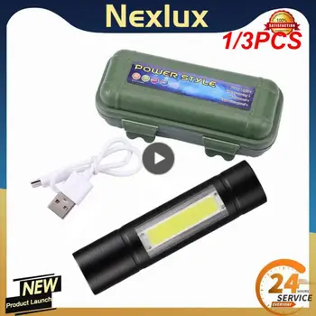 1/3KS Mini Led Baterka Prenosné USB Nabíjateľné Svietidlo LED Nastaviteľné Penlight Nepremokavé Pracovné Svetlo Camping