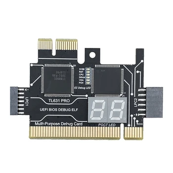 1 Kus TL631 Pro Diagnostic Karty PCI PCI-E slot karty Mini PCI-E Doske Multifunkčné Plochy Notebooku Diagnostické Analyzer Čierna