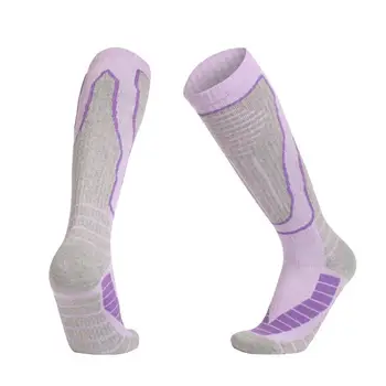 1 Pár Tepelnej Kolená vysoké Ponožky Non-Slip Putá Dizajn Odolný proti Opotrebeniu Priedušná Vlhkosti Wicking Teplé Zimné Lyžiarske Ponožky
