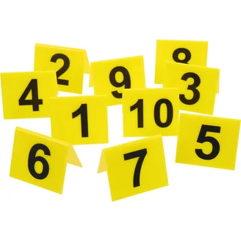 10 Ks Značenie Reštaurácia Dodanie Žltá Príslušenstvo Akryl Ploche Tabuľka Dôkazy Značka Banquet Čísla