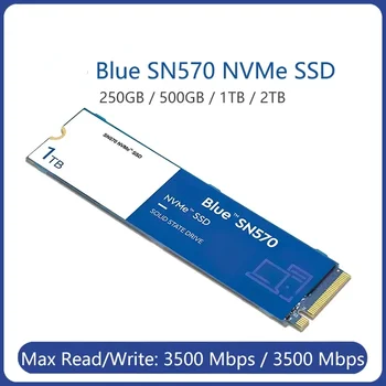 100% Originálne NVME SSD Modrá SN570 500GB 1 TB 2TB 250 GB SSD PCIe3.0*4 m.2 2280 Internej jednotky ssd (Solid State Drive) Pre notebooky a PC PS5