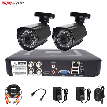 1080P 720P kamerovým Systémom AHD Auta kamerový 2MP/1MP Kovové 2KS Fotoaparát 4CH DVR Nepremokavé Nočné Videnie CCTV Kameru