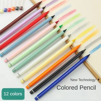 12Colors Neobmedzený Ceruzky Nastaviť Vymazateľné Č Atrament Ceruzka Deti Farebné Viesť Perá Študent Kreslenie, Maľovanie Nástroj na Písanie Dodávky