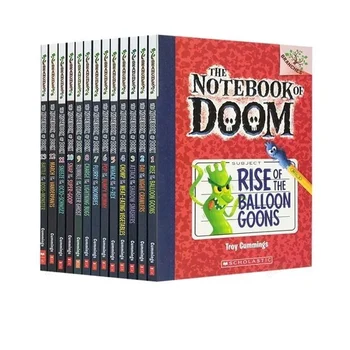 13 Knihy/Set Školskej Pobočiek Notebook Doom Deti Deti Študent Extra anglický Čítanie