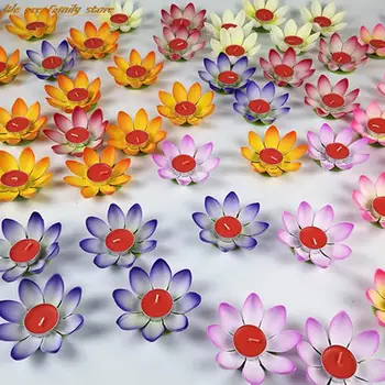 1pc Multicolor hodváb lotus svietidla ľahké plávajúce sviečky bazén dekorácie, ktorí Chcú narodeniny, svadby, párty dekorácie