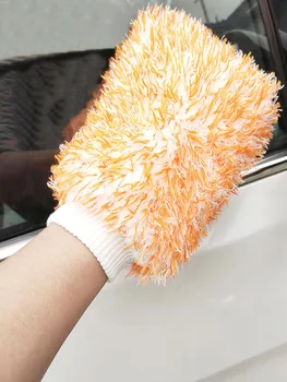 1pcCar umývanie rukavice Magic fiber pribrala auto čistenie rukavice silné absorpčné dlhé vlasy auto čistenie rukavice krása