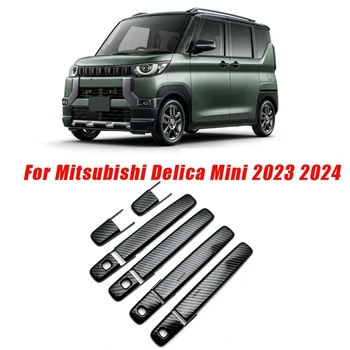 1Set 4 Dvere, Rukoväť Kryt Výbava Pre Mitsubishi Delica Mini 2023 2024 Mimo Exteriérové Dvere, Rukoväť, Ochrana Čiapky