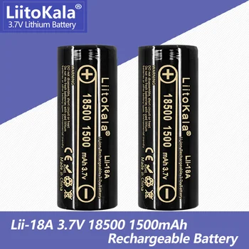 2 KS LiitoKala Lii-18A 3,7 V 18500 1500mAh Nabíjateľná lítium-iónová batéria 18500 3,7 V 1500mAh pre LED baterka