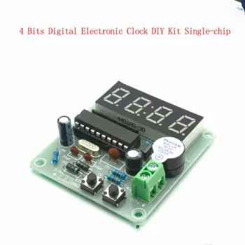 2 Nastavte 4 Bitov Digitálne Elektronické Hodiny DIY Kit Single-Chip Mikropočítačový Elektronické Hodiny DIY Častí Zváranie Náhradných Dielov
