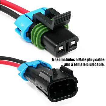 2 Pin Auto Nepremokavé Konektor Kábla Elektrickej Muž Žena Zapojte Kábel Nastaviť 150 mm Dlhé Auto Elektrické Drôty Auta