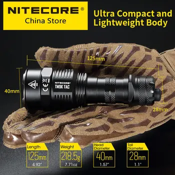 2022 NITECORE TM9K TAC 9800 Lúmenov Taktická Baterka USB Nabíjateľné Výkonné LED Svetlomet, Super Svetlé, 5000mAh Batérie