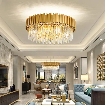 2023 Moderné Zlatá/Čierna Luxusná, Krištáľové Lustre, LED Prívesok /Stropné Svietidlo pre Obývacia Izba Hotel Sieni Visí Lampa