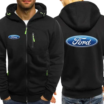 2023 Mužov Nový Ford Auto Logo Bežné Jar A na Jeseň Hot Predaj Tri farby, na Zips, s Kapucňou Bavlna Pohodlné Dlhé Rukávy Kabát