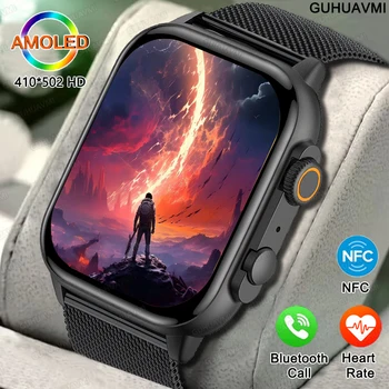 2024 HK Ultra, Smart Hodinky Muži Ženy 2.0 palcový AMOLED Displej Vysoká Obnovovacia frekvencia NFC Hlasový Hovor Smart hodinky Pre Android ios Ultra 8