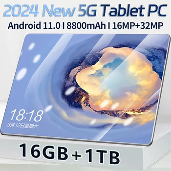 2024 Tablet Android Globálna verzia 16GB+ 1 TB Nové Siete, 11.6 palce 10 Core Android 11.0 MTK6797 Wifi Tablet 8800 mAh