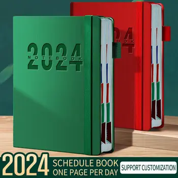 2024 Vertikálny Pásik Plán Študenta Papiernictvo Notebook Business Kancelárske Potreby Plán Programu Diár Týždenný Plánovač Stretnutie Knihy