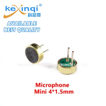 20Pcs/veľa DIP Pin Mini mikrofón hlavu 4*1,5 mm 4x1.5 Kapacitný Electret Mikrofón Vyzdvihnutie MIC