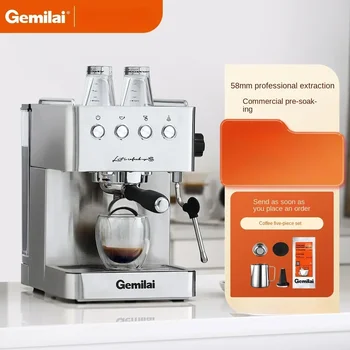 220V Gemini CRM3005E taliansky kávovar, malé semi-automatické koncentrovaná pena pre domácnosť, kancelárske použitie