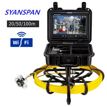 23 mm Odvodňovacie Potrubie Fotoaparát SYANSPAN 20/30/50M Bezdrôtový WiFi Kanalizácie Inšpekcie Video kamera Potrubia Priemyselný Endoskop 9
