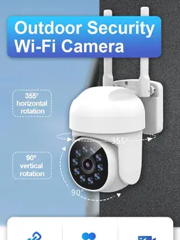 2MP 1080P Tuya APP Farebná Bezdrôtová PTZ IP Dome Kamera AI Humanoidný Detekcie Home Security CCTV Intercom Baby Monitor