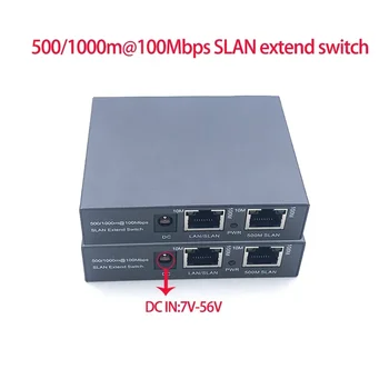 2port distence 500/1000m @10/100Mbps SLAN rozšíriť POE switch 802.3 V/AF poe 48V DC dodanie 7V-56V