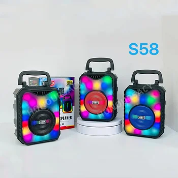 3-palcový Soundbar RGB Subwoofer, Prenosné Bezdrôtové Bluetooth Reproduktor Vonkajšie Stereofónny Reproduktor S MIKROFÓNOM Držiteľ Cai De Som Odkazovej schránky