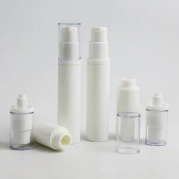 30 x 5ml 10 ml Vysoko kvalitné Prenosné Naplniteľné Prázdne Biele Plastové Vody, Čerpadlo Airless Fľaše, Obaly Kozmetických