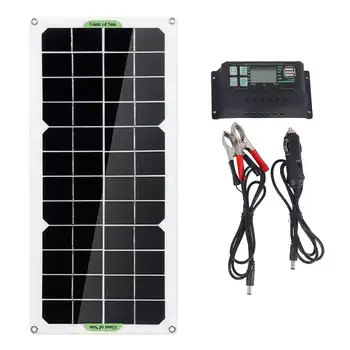 30W Solárny Panel Auto Van Lode Karavany Obytné Pramienok Prenosné 12V Batérie, Nabíjačky