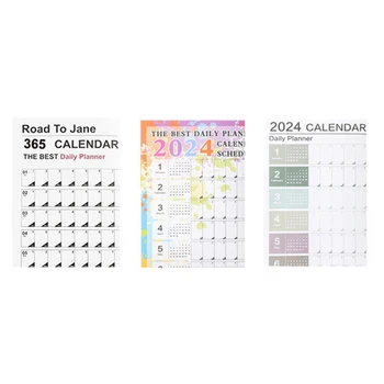 3KS Kalendár 2024 nástenný Kalendár 2024 Skladacie Pre Školy Home Office 29.2X20.7Inch