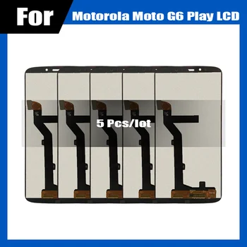 5 KS Pre Motorola Moto G6 Hrať XT1922 XT1922-3 XT1922-4 Dotknite sa Obrazovky Digitalizátorom. Montáž LCD Displej Pre Moto G6 Hrať