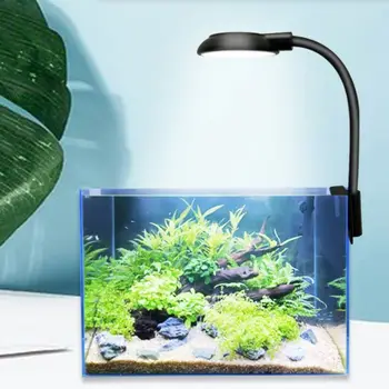 5W akvárium Rastliny Rastú Svetlo Plastové USB Akvárium Lampa LED Akvarijné Svetlo Krajiny Lampy 360 ° Otáčania