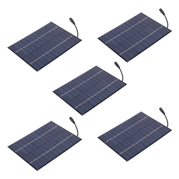 5X 12V 5.2 W Mini Solárny Panel Polykryštalických Solárnych Buniek Kremíka Epoxidové DIY Solar Modul Systému Nabíjačka + Výstup