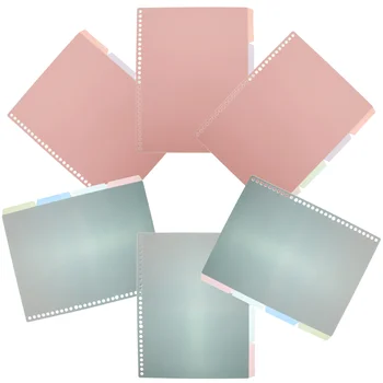 6 Stanovuje A4 Oddeľovač Stránky Notebook Index Deliče Plastových Spojovacích Poznámkový Blok Štítok Farebné Fixky Karty Odnímateľné Etikety
