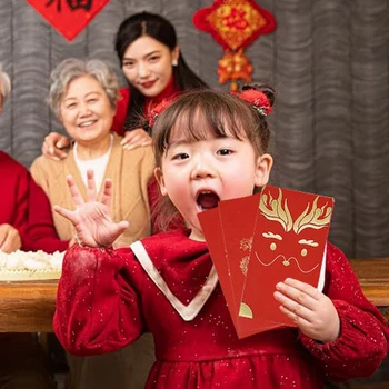 60 Ks Čínsky Nový Rok Červené Obálky Jarný Festival Šťastie, Peniaze Pakety Pre Rok Draka 2024