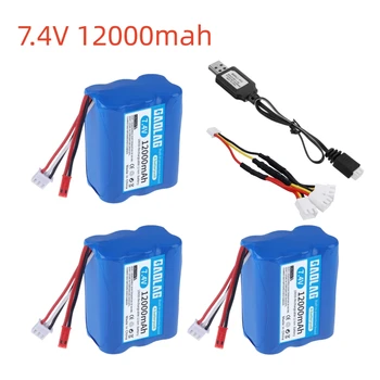 7.4 V 12000mAh Li-ion rechargable batérie JST/USB nabíjačku pre HuanQi 957/948/848B/827B/823/955/956/957/948 RC AUTÁ