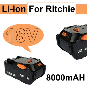 8.0 Ah Batérie 18V Vhodné pre Ritchie R840084 R840087 Lítium-iónová batéria