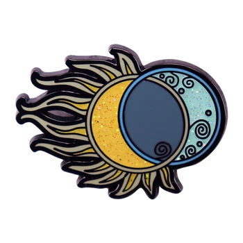 A2897 Viking Eclipse Vesmíru Preklopke Kolíky pre Batoh Smalt Pin Brošňa pre Oblečenie Manga Odznaky Šperky, Dekorácie