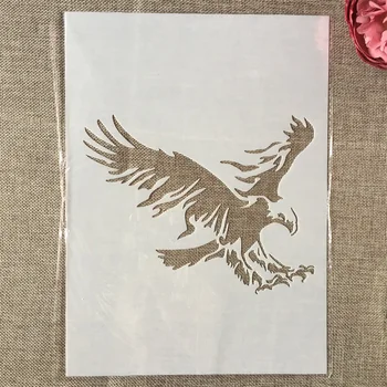 A4 29 cm Eagle Korisť Vták DIY Vrstvenie Blany Nástenné Maľby Zápisník Sfarbenie Razba Album Dekoratívne Šablóny