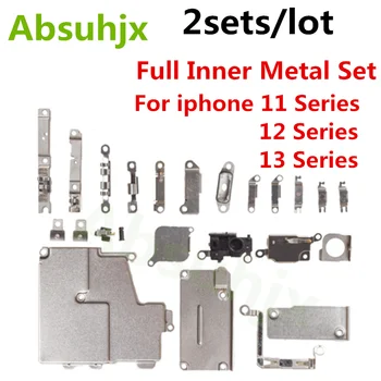 Absuhjx 2sets Úplné Vnútorné Kovové Nastaviť pre iPhone 11 12 Pro Max 13 Mini Držiak Malých Dielov Štít vo Vnútri Platne Súpravy