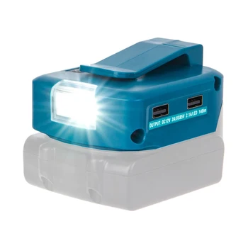 Adaptér s LED Svetlom pre Makita 14,4 V 18V Li-ion akumulátor BL1830 BL1840 BL1850 BL1860 BL1430 Rýchle Nabíjanie Dual USB Konvertor