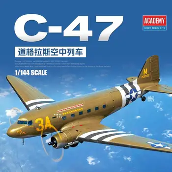 AKADÉMIA AC12633 Mierke 1/144 USAAF C-47 Skytrain Model Auta