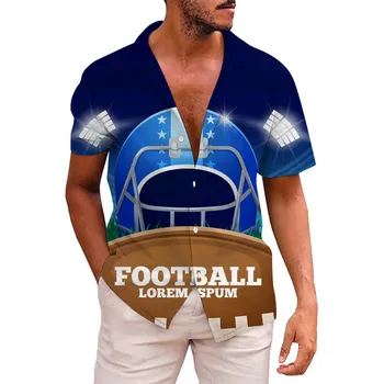 Americký Mužov Futbalových Fanúšikov Športových Darček Tričko Retro Rugby Hráč Rugby Tričko Retro Topy Tlačidlo pánske Oblečenie