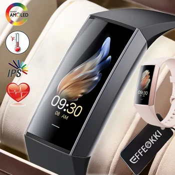Amoled Smart Hodinky pre Muža, Ženy 2023 Vždy na Displeji Fitness Náramok Sport Popruh Nepremokavé Pripojený Snímač Smartwatch