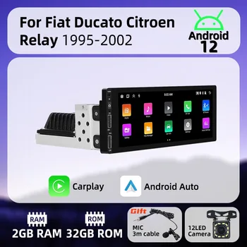 Android Auto Multimediálne pre Fiat Ducato Citroen Relé Rokov 1995-2002 1 Din Rádio Stereo Hlava Jednotky Carplay Autoradio s GPS Navigácie