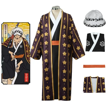 Anime Trafalgar D. Voda Práva Kostým Jednotné Oblečenie Halloween Karneval Cosplay Kimono Vyhovovali Xmas Party Hranie Rolí