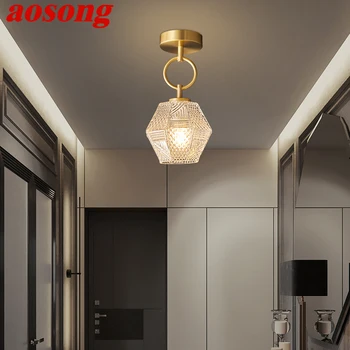 AOSONG Nordic Mosadz Stropné svietidlo LED Zlata, Medi Lampa Jednoduché Kreatívne Dekor pre Domáce Schody Uličkou Balkón