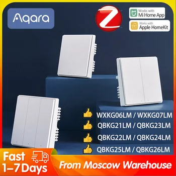Aqara D1 vypínač ZigBee Smart Wireless Tlačidlo Svetlo Diaľkové Ovládanie Fire Wire S /Č Neutrálne Pracovať S Xiao Mi Domov Homekit