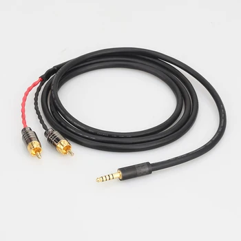 Audiocrast A53 4.4 mm na 2 RCA Rovnováhu Nahradenie Auido Upgrade Kábel Kábel Zvuku Kábel