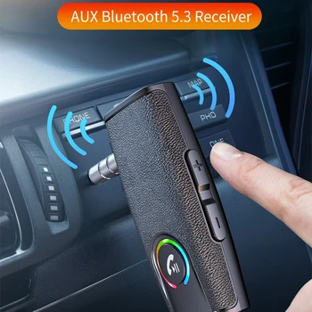 Auto Bluetooth-kompatibilného Prijímača 5.0 Dongle TF Karty, Prehrávanie 3.5 mm AUX Rozšíriť Adaptér Handfree Hovor Reproduktor, Slúchadlá Audio Previesť