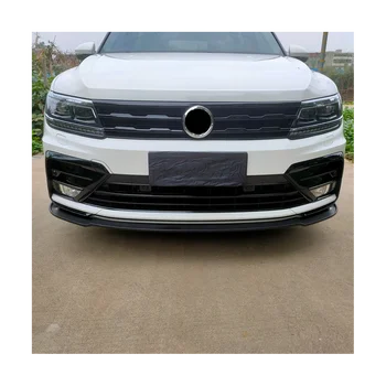 Auto Lesklej Čiernej Pod Predné Centrum Mriežka Gril Tvarovanie Pásy Hmlové Svetlo Kryt Výbava pre VW Tiguan Rline 2017-2021